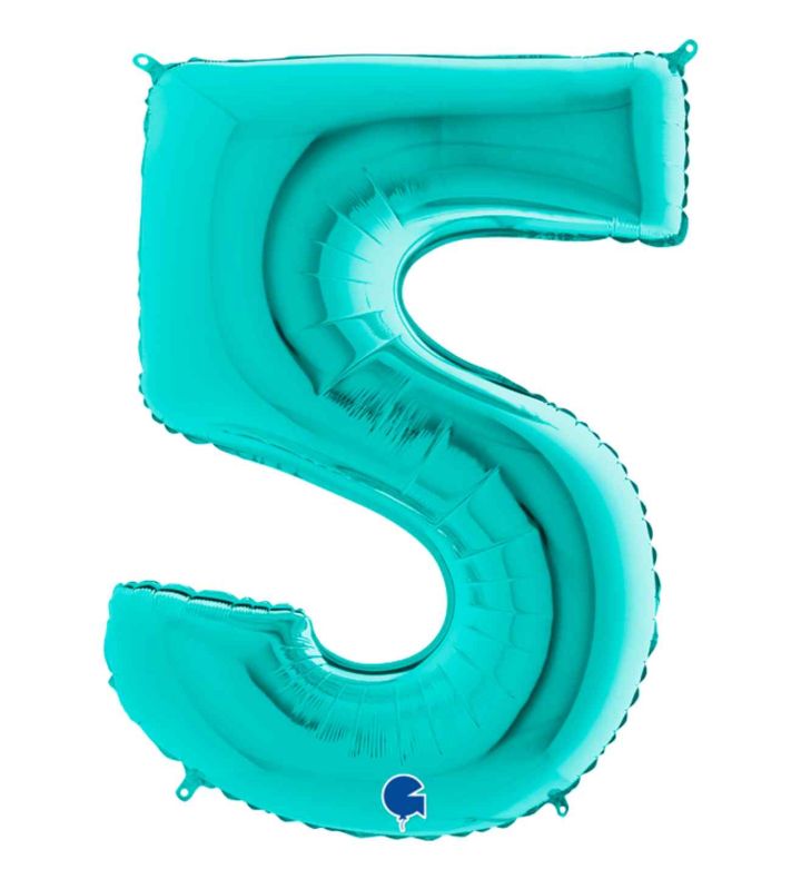 40" Grabo Tiffany Number 5 Foil Balloon
