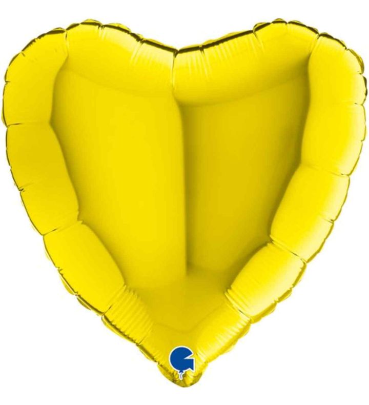 18" Grabo Heart Yellow Foil