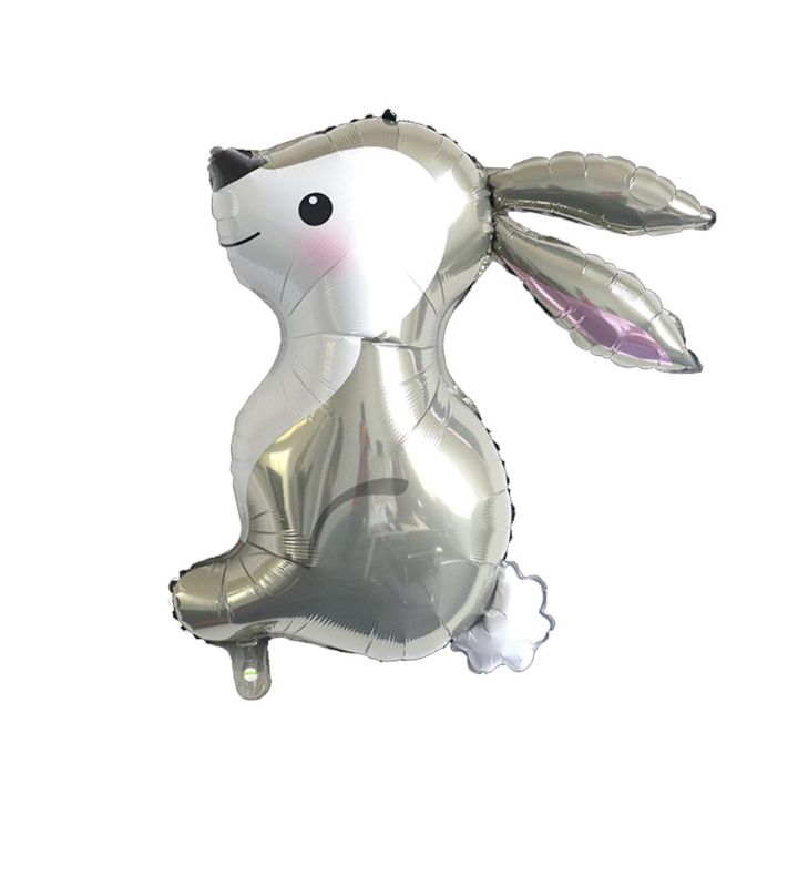 Grey Rabbit Bamboo Party 80 x 67cm Foil Balloon