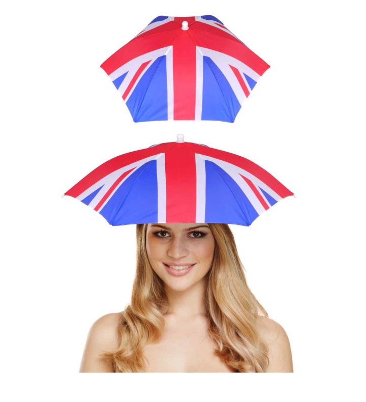 Henbrandt Adult Union Jack Umbrella Hat