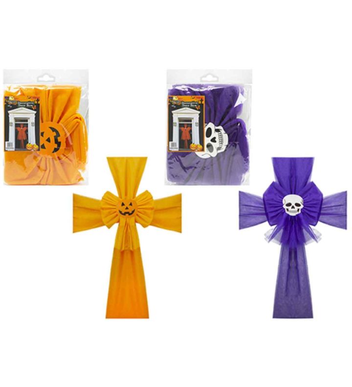 Luxury DIY Door Bow with Halloween Insert