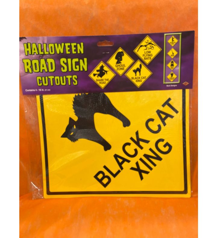 Halloween Road Sign Cutouts