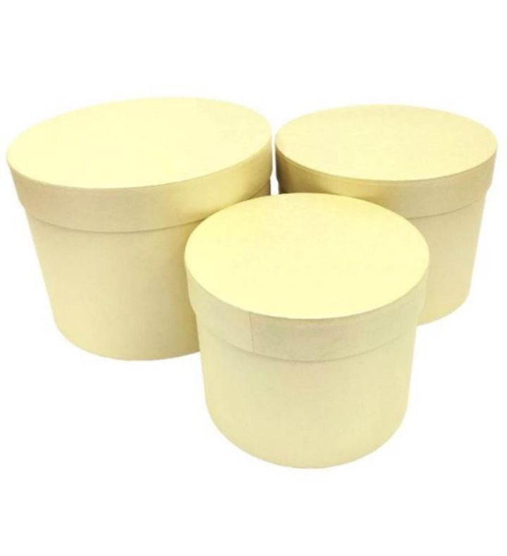 Hat Box Cream Set of 3