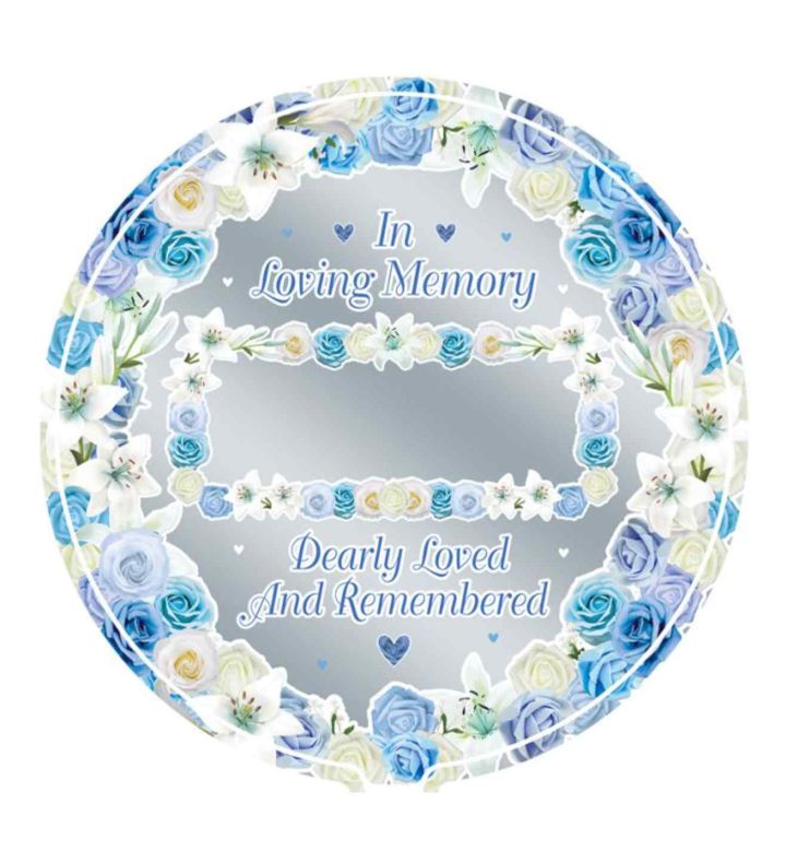 In Loving Memory - Blank Blue 18" Round