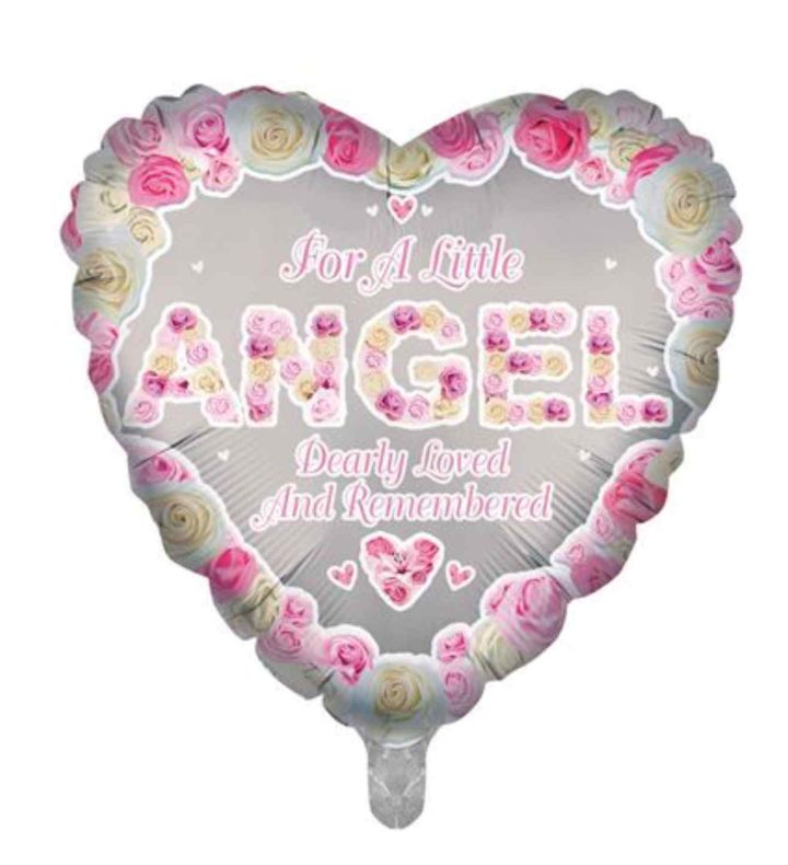 In Loving Memory - Angel Pink 18" Heart