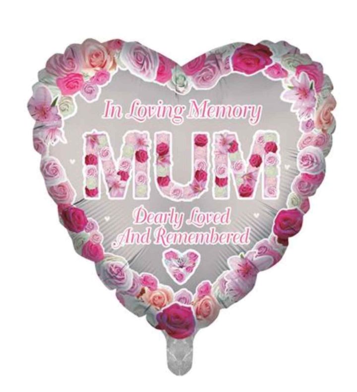 In Loving Memory - Mum 18" Heart