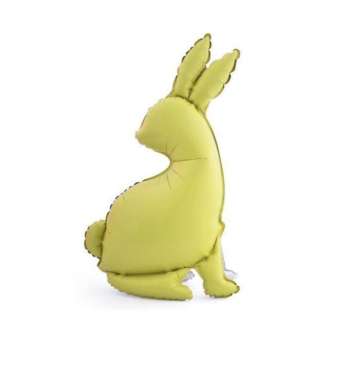 Jumping Bunny Matte Yellow 49 x 65cm Foil Balloon