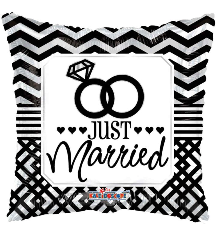 18" Just Married Pillow