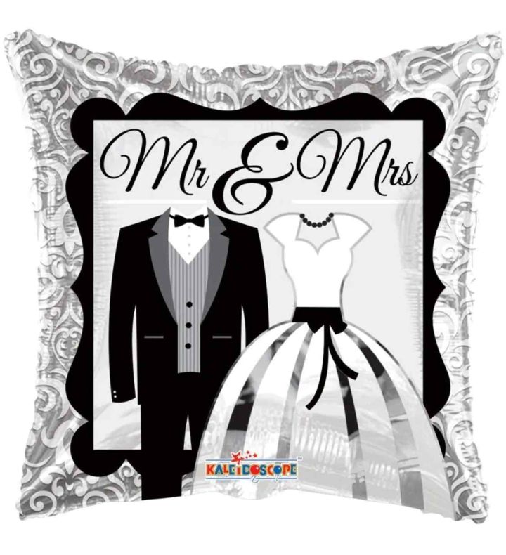 18" Mr and Mrs Foil Balloon