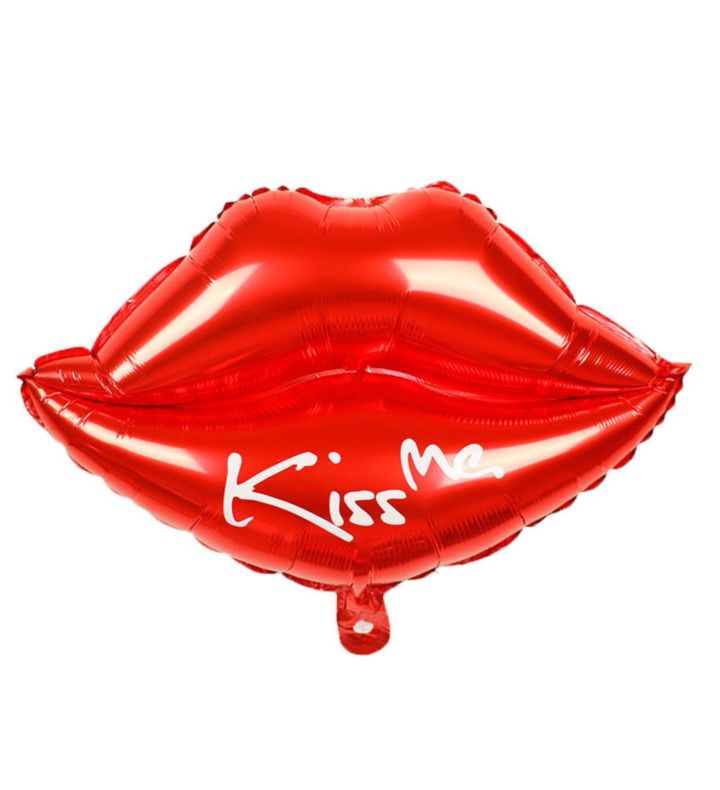 Kiss Me Lips Red Bamboo Party 53 x 42 cm Foil Balloon