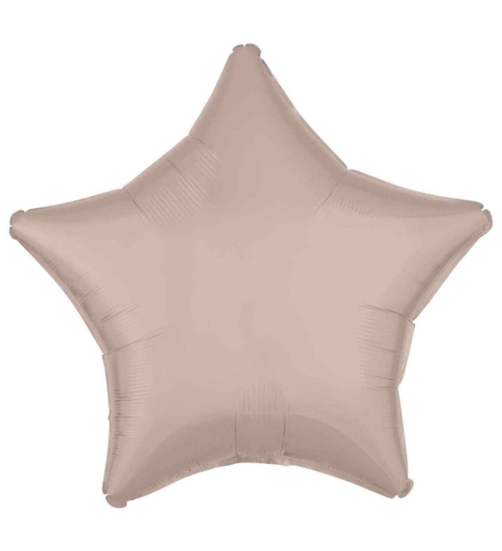 17" Latte Star Silk Lustre Foil Balloon Anagram - Unpackaged