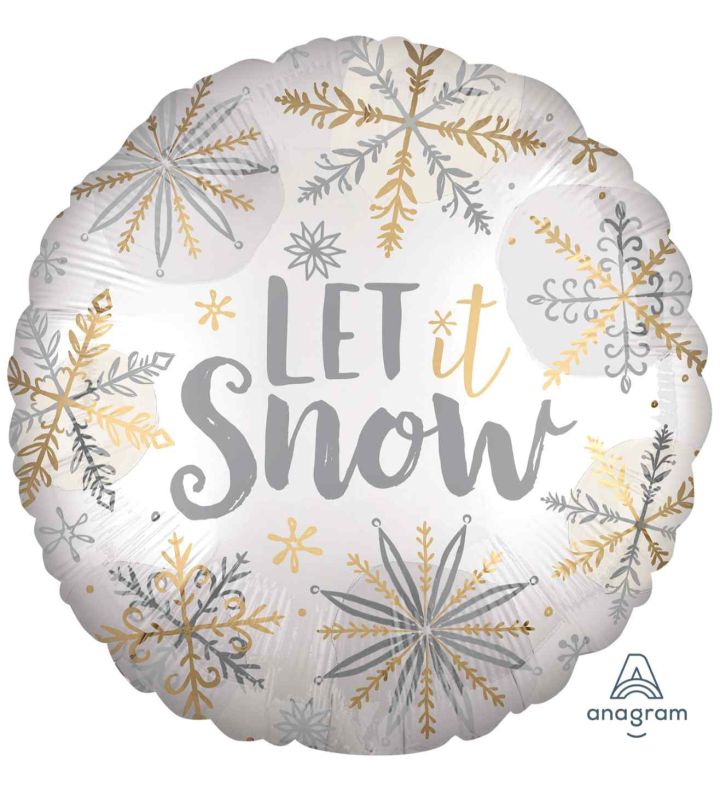 17" Anagram Let It Snow Foil Balloon