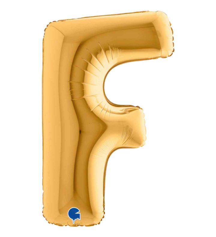 40" Betallic Letter F Gold Foil Balloon