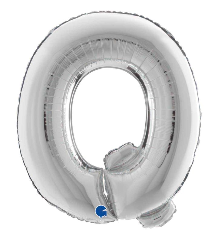 40" Betallic Letter Q Silver Foil Balloon