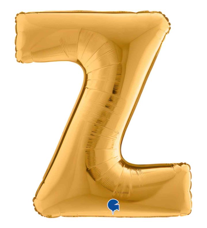 40" Betallic Letter Z Gold Foil Balloon