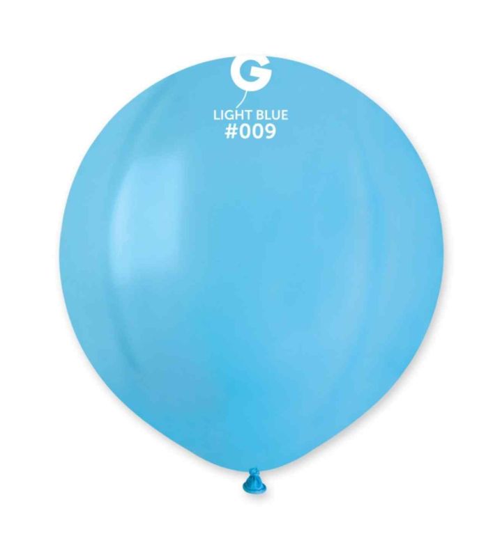 19" Gemar Light Blue 009 Latex Balloons 25ct