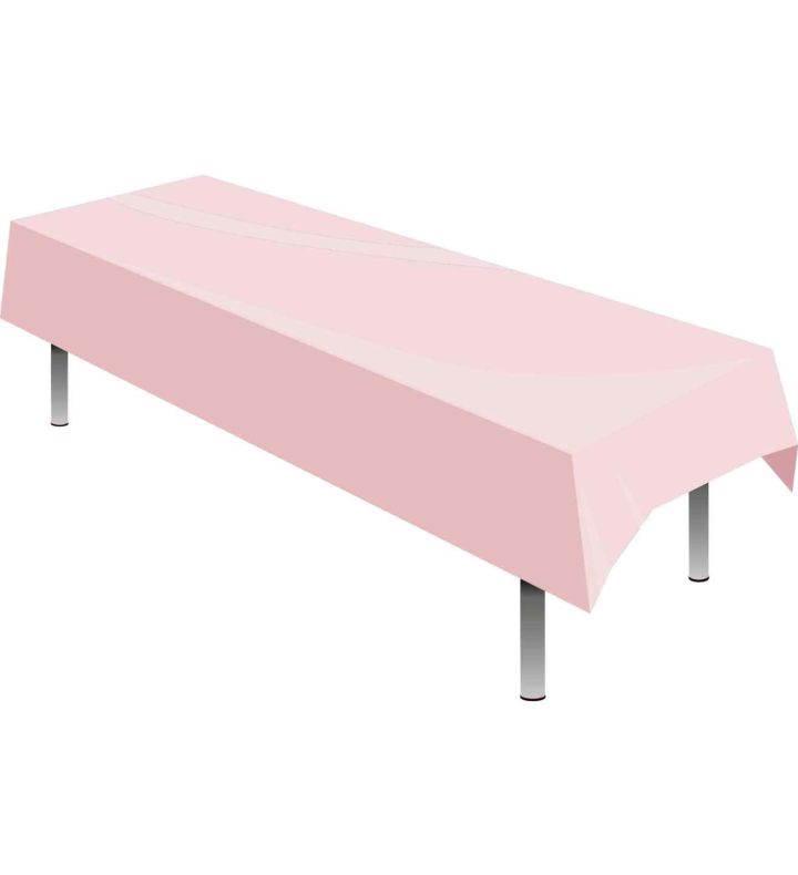 Table Cover Plastic Light Pink Oaktree 1.37m x 2.74m