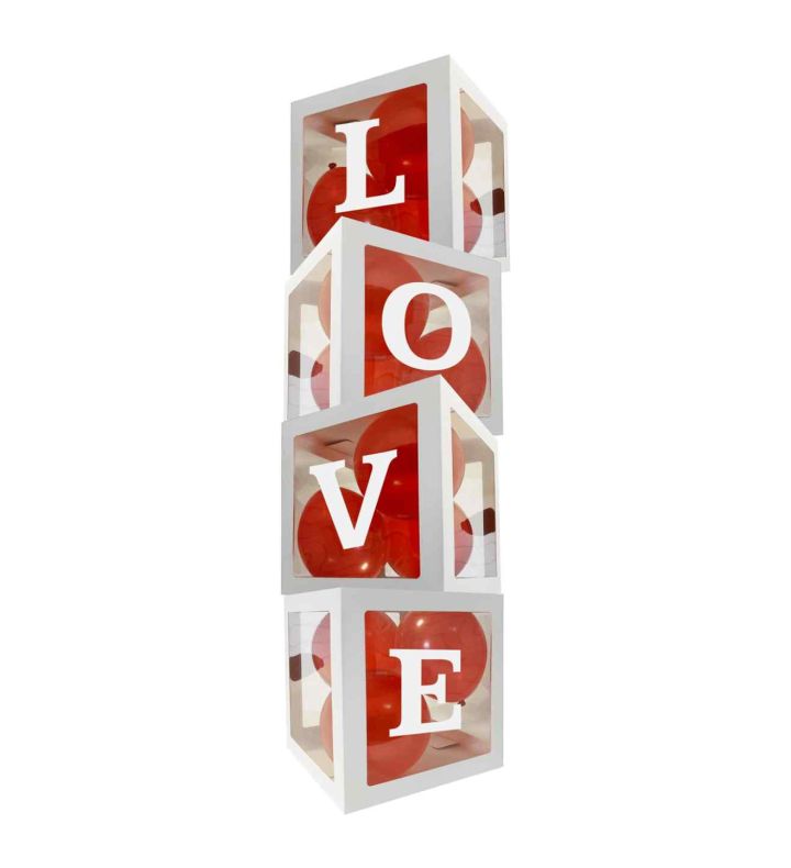 Love Balloon Balloon Boxes 4pk