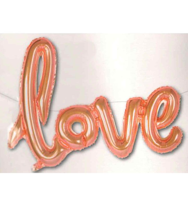 Love Foil In Rose Gold 72 x 60cm When Inflated