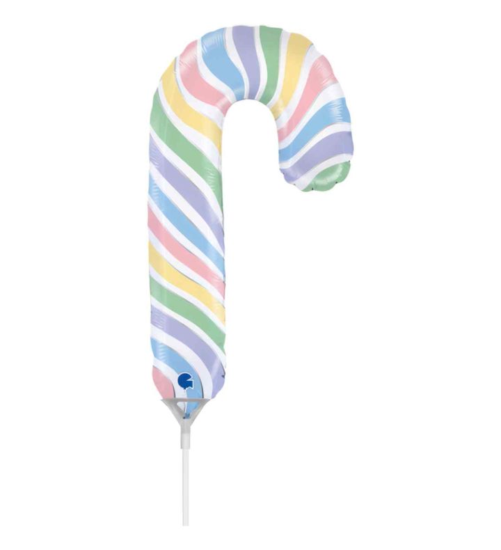 14" Mini Grabo Macaron Candy Cane Foil Balloon