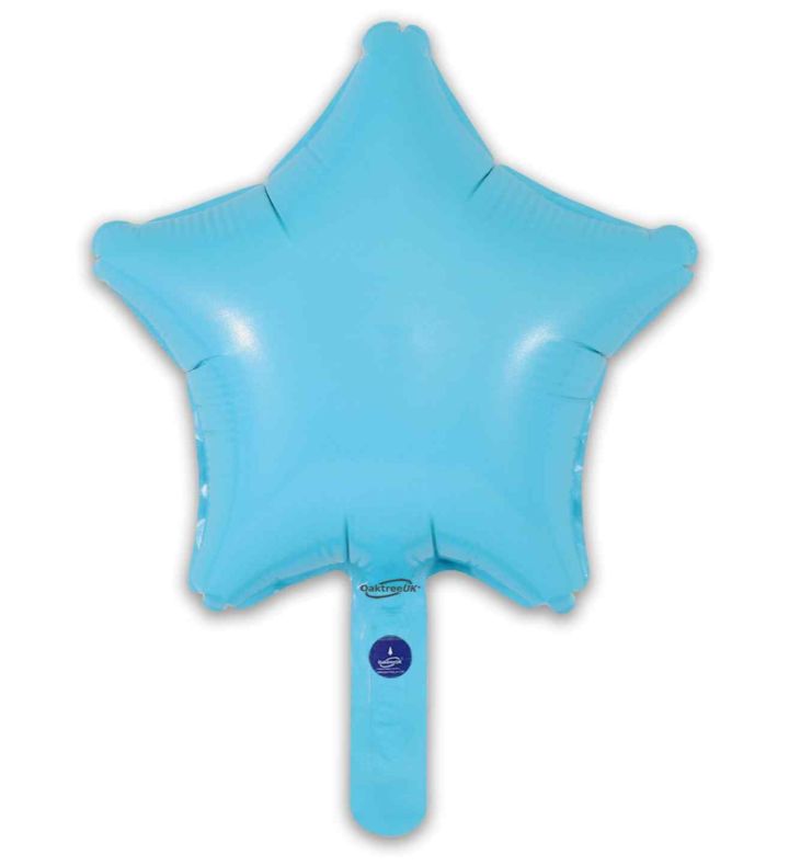 9" Oaktree Matte Blue Star Foil 5pcs