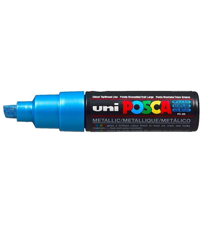 Metallic Blue POSCA Broad Chisel Tip