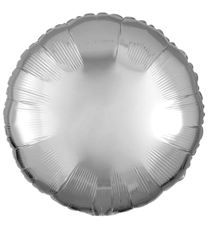 17" Amscan Metallic Silver Round Foil Balloon