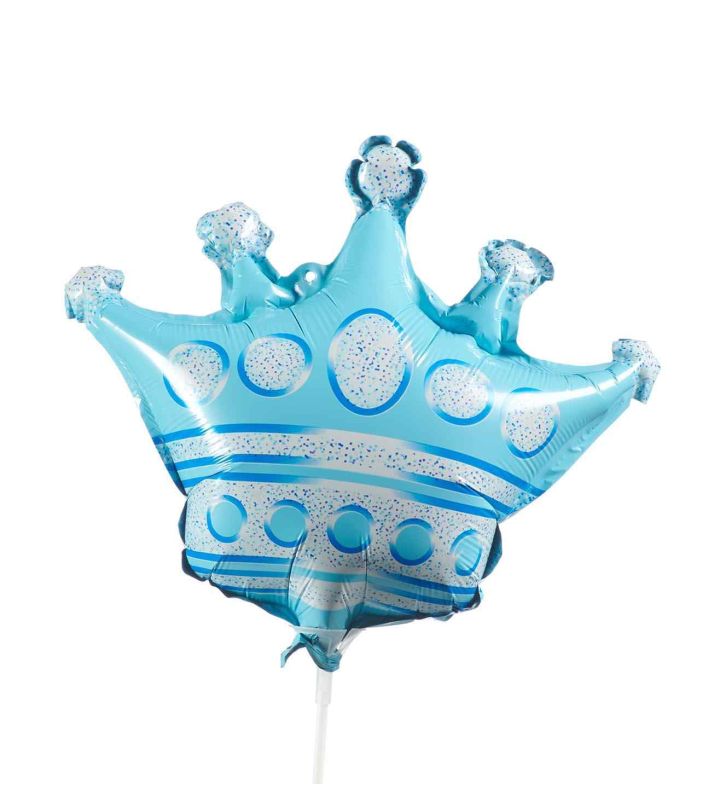 Mini Crown Blue Bamboo Party Foil Balloon