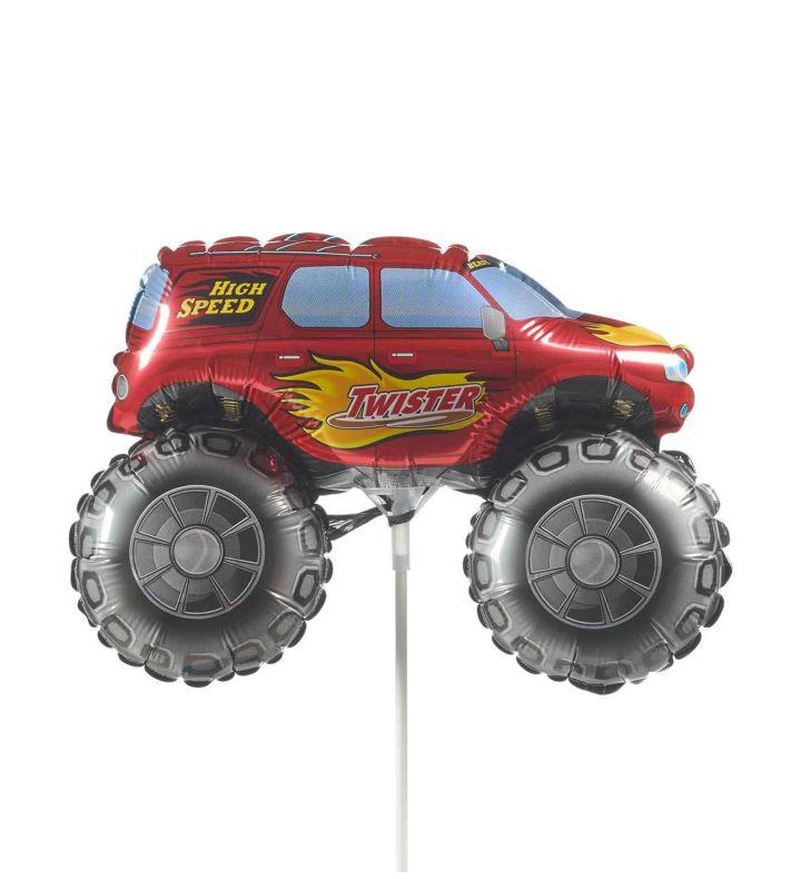 Mini Big Wheel Truck Red Flexmetal Foil Balloon