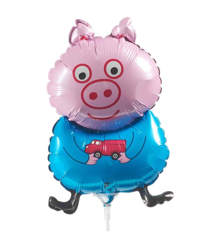 Mini Blue Pig Flexmetal Foil Balloon