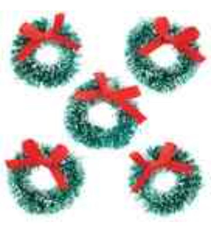 Mini Christmas Wreaths pk6
