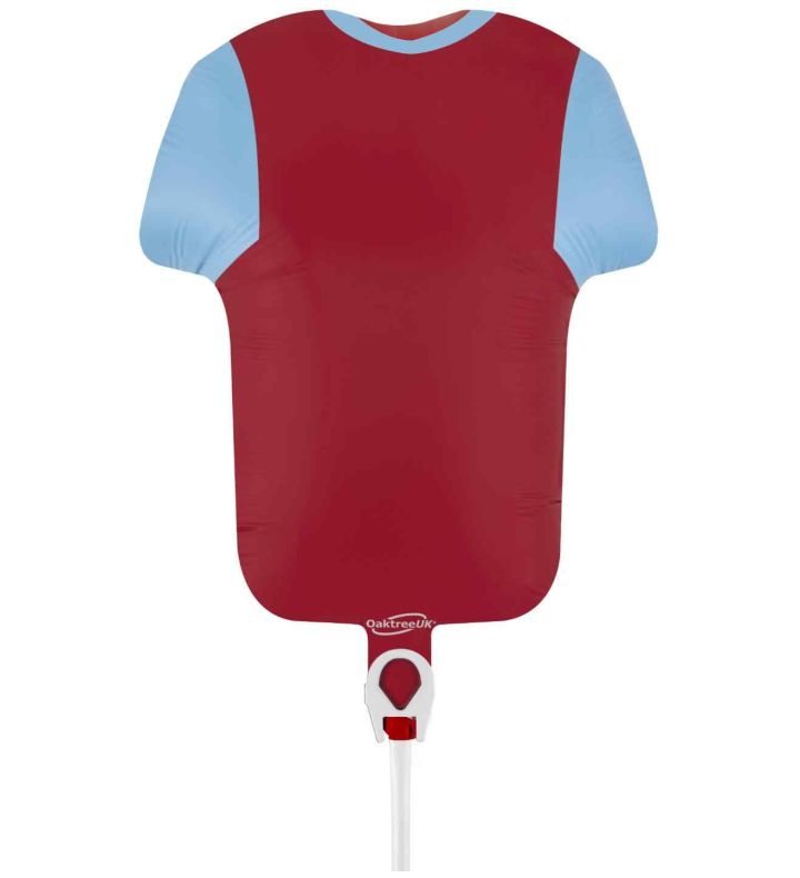 Mini Football Shirt Claret/Blue Metallic Foil Balloon