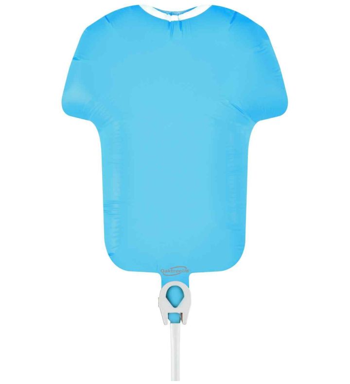 Mini Football Shirt Light Blue Metallic Foil Balloon