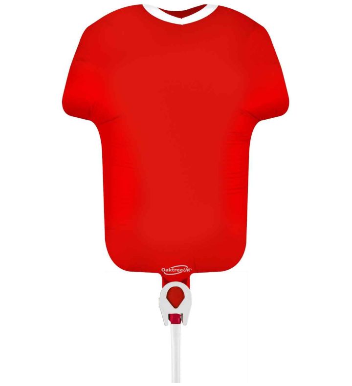 Mini Football Shirt Red Metallic Foil Balloon