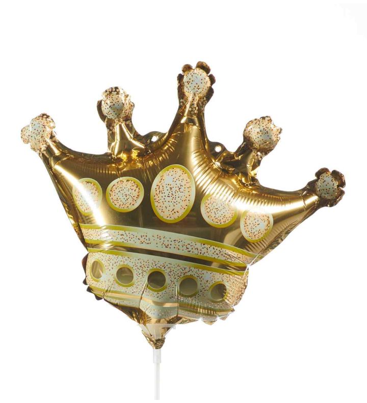 Mini Crown Gold Bamboo Party Foil Balloon