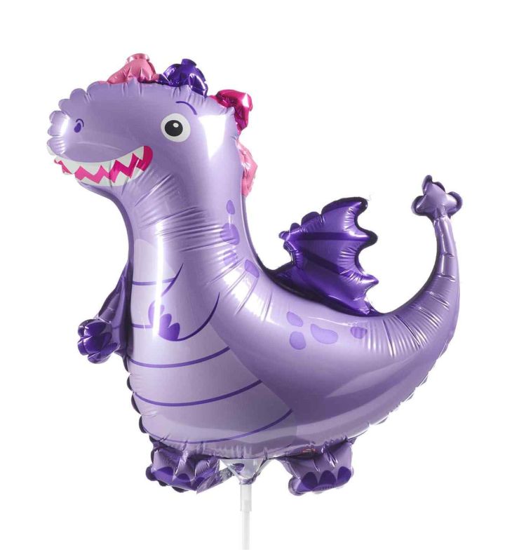 Mini Dragon  Purple Flexmetal Foil Balloon