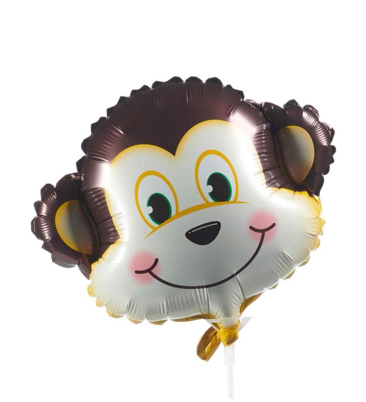 Mini Monkey Head Bamboo Party Foil Ballloon