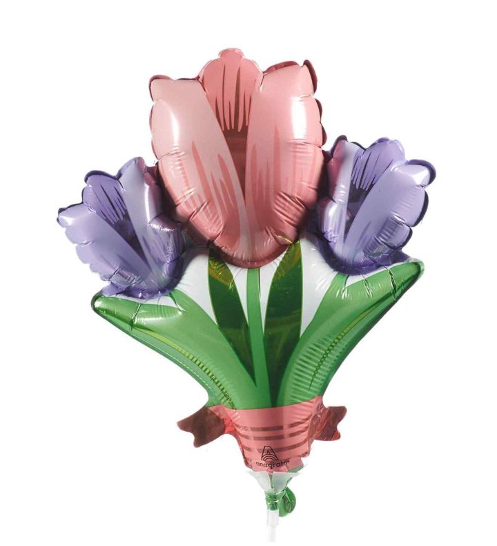 Mini Tulip Bouquet Foil Balloon