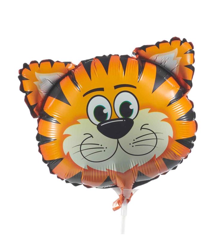 Mini Tiger Head Bamboo Party Foil Balloon