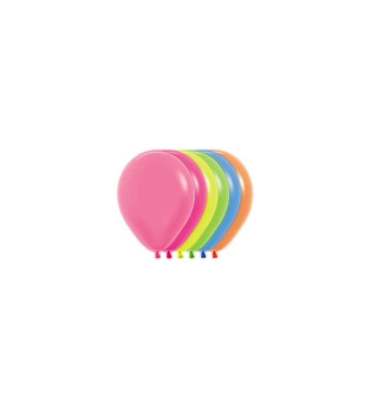5" Sempertex Neon Assorted 200 Latex Balloons 50ct
