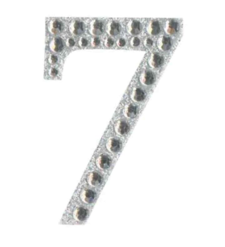 Eleganza Craft Stickers Diamante Iridescent 50mm Number - 7