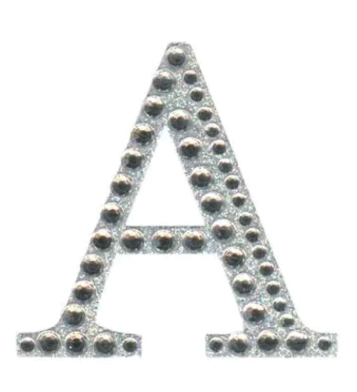 Eleganza Craft Stickers Diamante Iridescent 50mm Letter - A