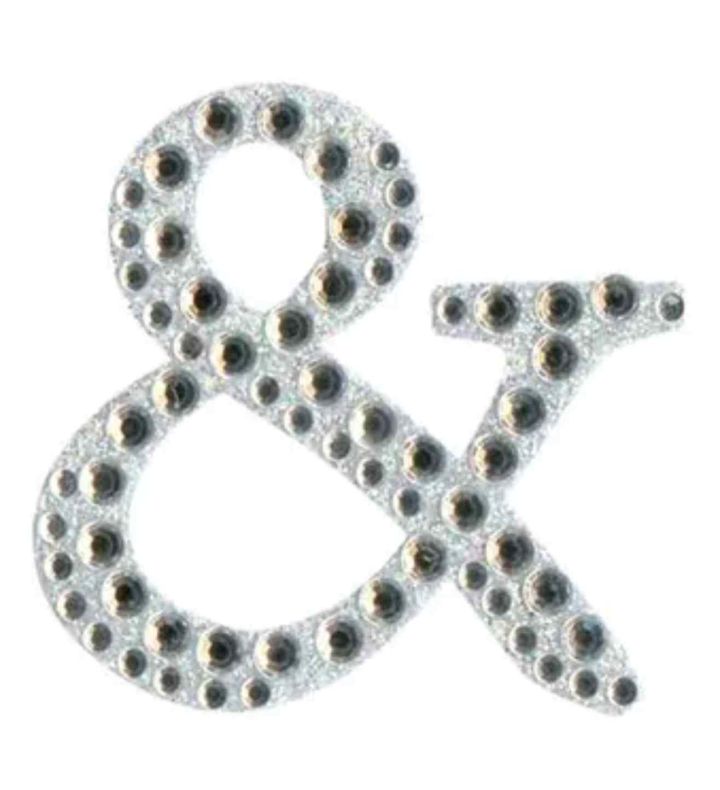 Eleganza Craft Stickers Diamante Iridescent 50mm Letter - &