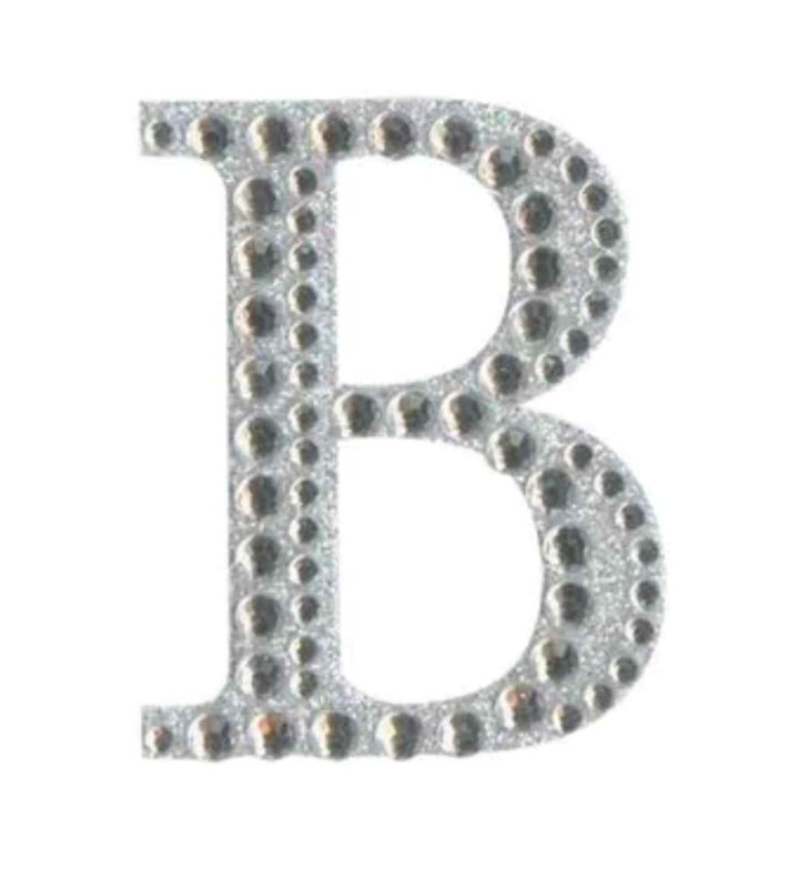 Eleganza Craft Stickers Diamante Iridescent 50mm Letter - B