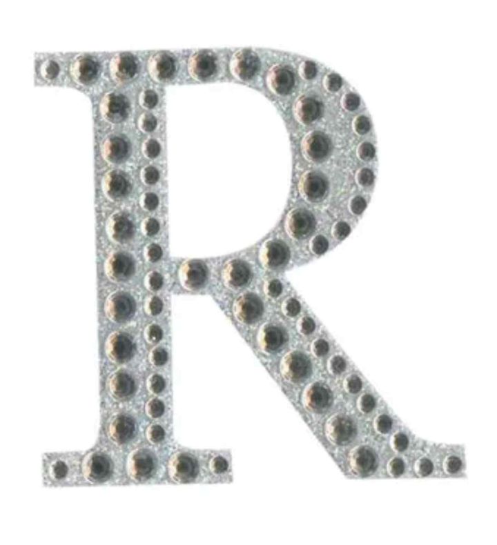 Eleganza Craft Stickers Diamante Iridescent 50mm Letter - R