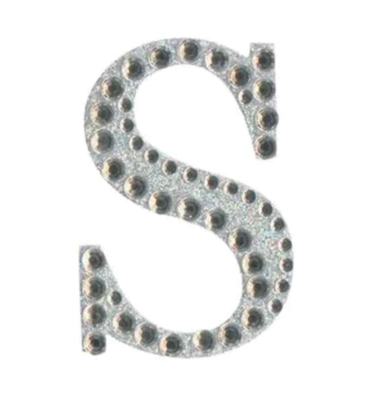 Eleganza Craft Stickers Diamante Iridescent 50mm Letter - S