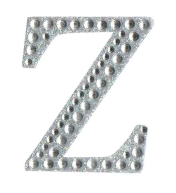 Eleganza Craft Stickers Diamante Iridescent 50mm Letter - Z