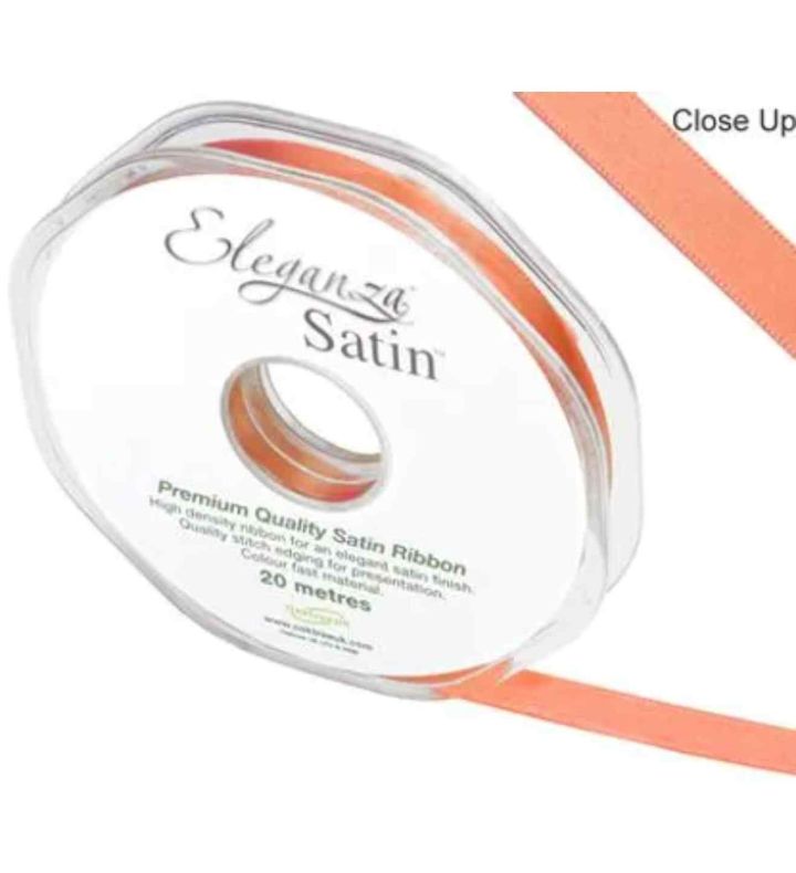 Eleganza Satin Double Faced Coral 10mm x 20m