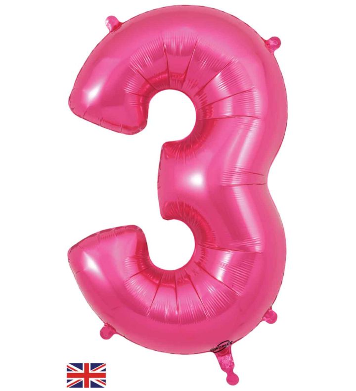 34" Pink Number 3 Oaktree