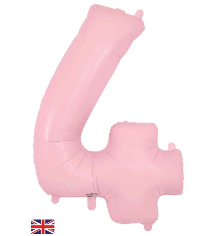 34" Matte Pink 4 Oaktree Foil Balloon